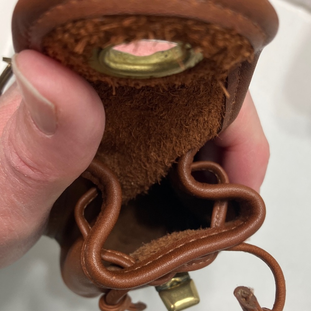 Coach Vintage Mini Backpack Charm Tan Leather Keychain Holder 7253 - Picture 6 of 11